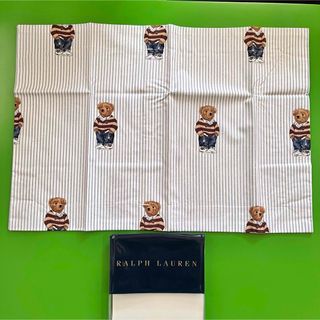 ラルフローレン(Ralph Lauren)の新品　ラルフローレン　ラグビーシャツボーイベア　ピローシャム　25×40cm(シーツ/カバー)