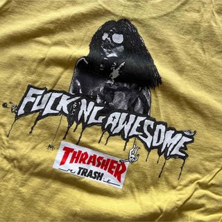 FUCKING AWESOME × THRASHER Tシャツ イエロー　L