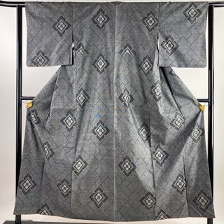 紬 身丈154.5cm 裄丈62.5cm 正絹 秀品 【中古】(着物)