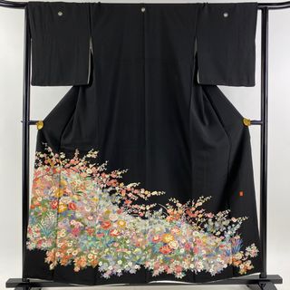 黒留袖 身丈158cm 裄丈63.5cm 正絹 名品 【中古】(着物)