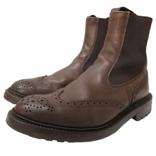 トリッカーズ(Trickers)のトリッカーズ ヘンリー サイドゴアブーツ ウイングチップ 茶系 UK8 1/2(ブーツ)