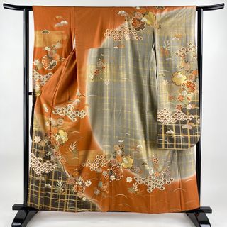 振袖 身丈159.5cm 裄丈61.5cm 正絹 秀品 【中古】(着物)