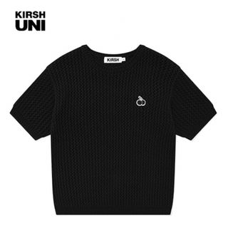 KIRSH スモールチェリーニット 半袖Tシャツ ブラック(ニット/セーター)