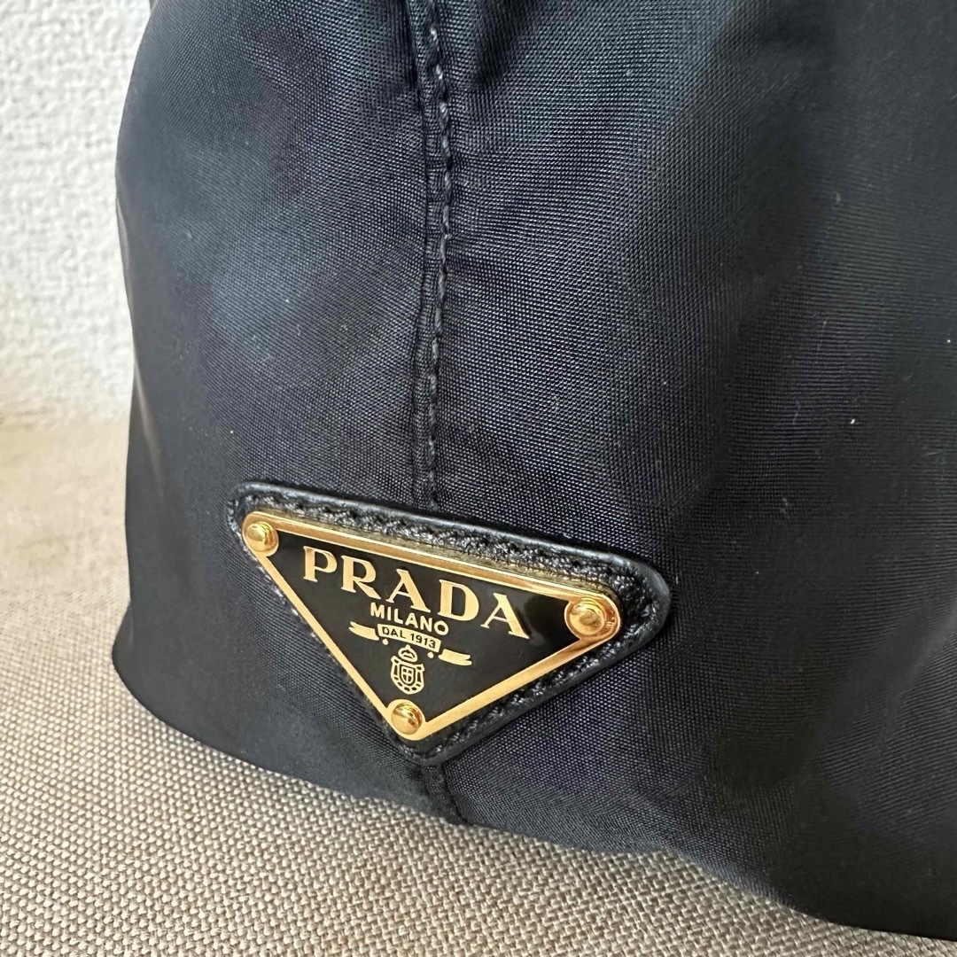 PRADA(プラダ)のPRADAロゴジャガードリボン2Wayナイロンレザーショルダーバッグ レディースのバッグ(ショルダーバッグ)の商品写真