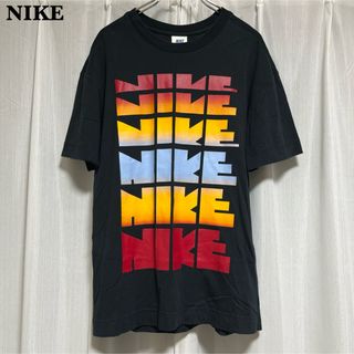 ナイキ(NIKE)の【極美品】80's復刻 名作 NIKE ゴツナイキ Tシャツ ブラック S(Tシャツ/カットソー(半袖/袖なし))