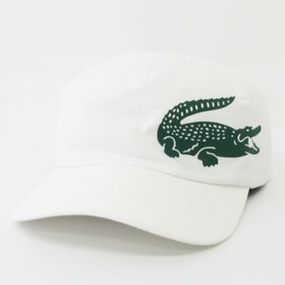 LACOSTE - ラコステ キャップ ロゴ刺繍 プリント ワニ ビックロゴ ホワイト 58cm