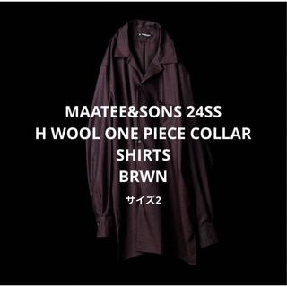 COMOLI - MAATEE H WOOL ONE PIECE COLLAR SHIRTS 2