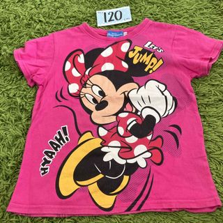 ディズニー(Disney)の120 ミニー　tシャツ　ピンク(Tシャツ/カットソー)