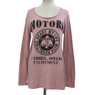 アザー(other)のウィッティーアンドピッティー Tシャツ カットソー ロゴ 長袖 M ピンク(Tシャツ(長袖/七分))