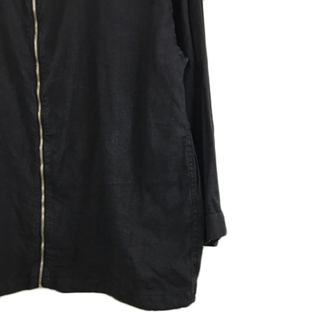 ザラマン ジャケット ブルゾン ノーカラー ジップアップ 長袖 USA L 黒 メンズのジャケット/アウター(ブルゾン)の商品写真