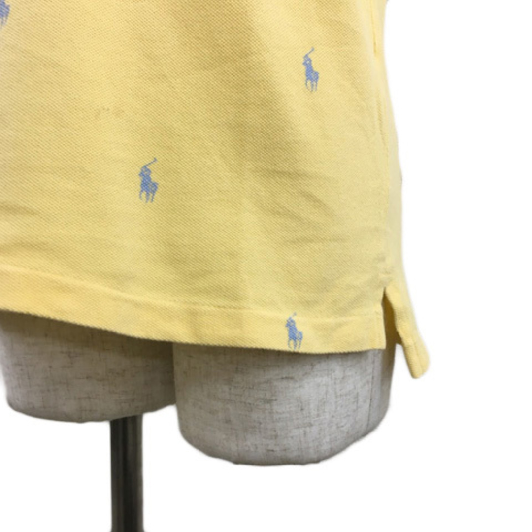 Ralph Lauren(ラルフローレン)のラルフローレン シャツ ポロシャツ プルオーバー 総柄 ロゴ 半袖 L 黄 レディースのトップス(ポロシャツ)の商品写真