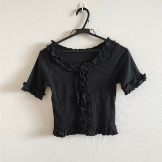 グレイル(GRL)の【GRL】グレイル　フリルカットソー　Mサイズ(Tシャツ/カットソー(半袖/袖なし))