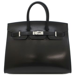 エルメス(Hermes)のエルメス HERMES ハンドバッグ バーキン25 セリエ 外縫い ボックスカーフ ブラック シルバー金具 新品 未使用 黒  W刻印（2024年製） 【箱】【中古】(ハンドバッグ)