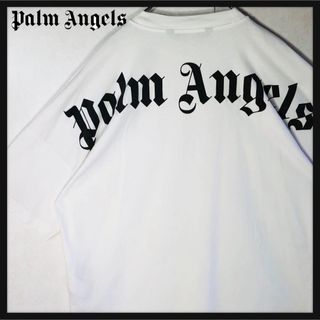 パームエンジェルス(PALM ANGELS)の【超人気デザイン】パームエンジェル ビックロゴ オーバーサイズ Tシャツ L 白(Tシャツ/カットソー(半袖/袖なし))