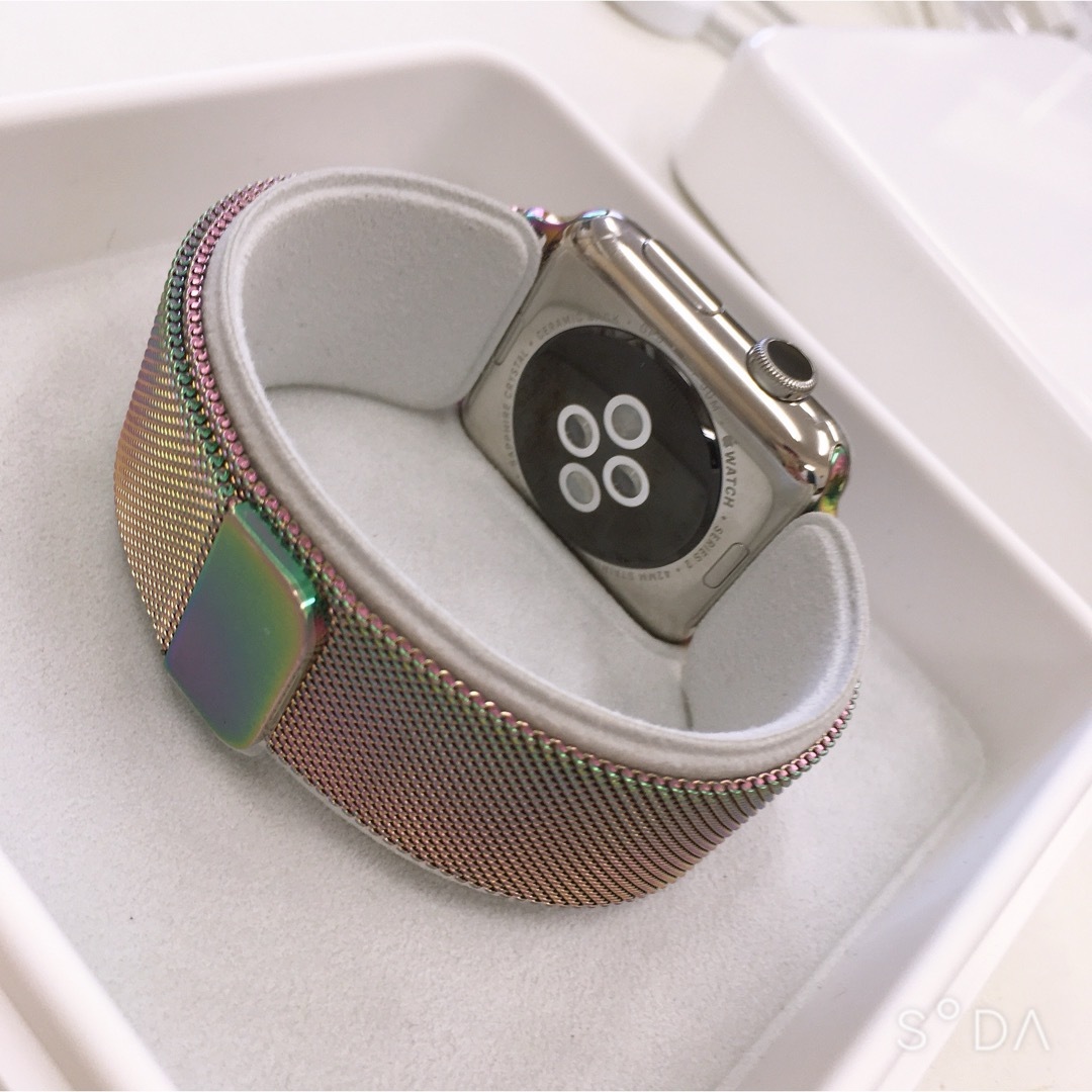 Apple Watch(アップルウォッチ)のアップルウォッチ シリーズ2 apple watch本体 42mmステンレス スマホ/家電/カメラのスマートフォン/携帯電話(その他)の商品写真