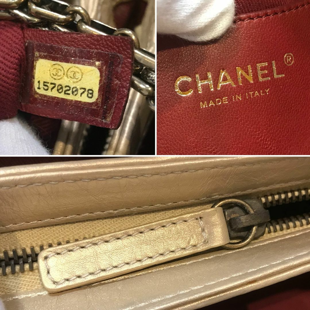 CHANEL(シャネル)の超美品 シャネル マドモワゼル マトラッセ ボーリングバッグ ゴールド レディースのバッグ(ショルダーバッグ)の商品写真