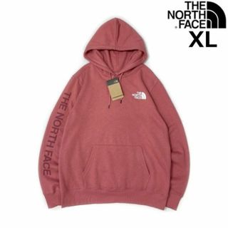 ザノースフェイス(THE NORTH FACE)のノースフェイス パーカー US限定 袖ロゴ 裏起毛(XL)ピンク 181130(パーカー)