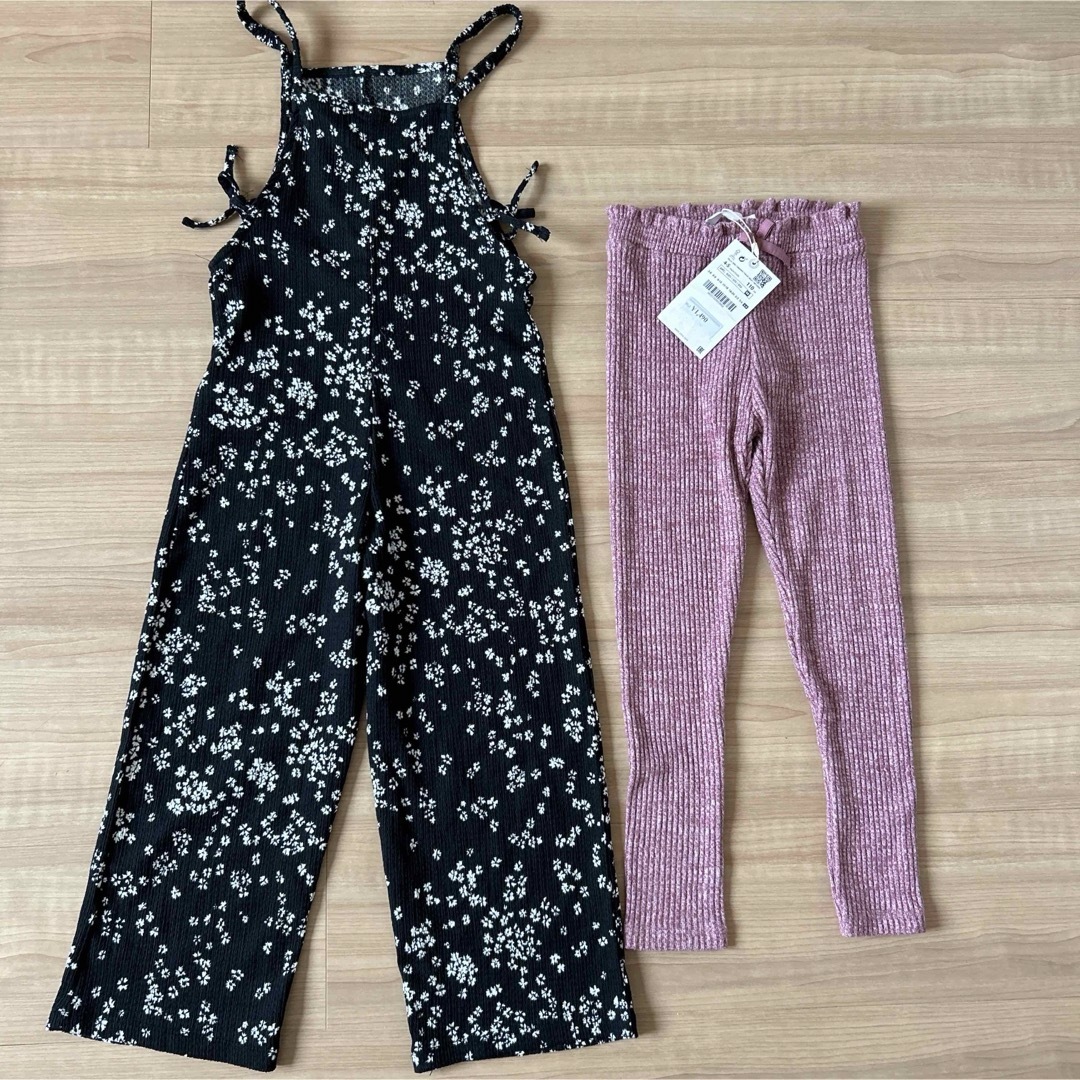 ZARA KIDS(ザラキッズ)のZARA キッズ　サロペット　レギンス　110〜120 キッズ/ベビー/マタニティのキッズ服女の子用(90cm~)(パンツ/スパッツ)の商品写真