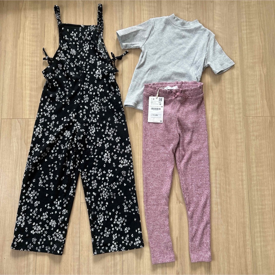 ZARA KIDS(ザラキッズ)のZARA キッズ　サロペット　レギンス　110〜120 キッズ/ベビー/マタニティのキッズ服女の子用(90cm~)(パンツ/スパッツ)の商品写真