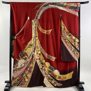 振袖 身丈166.5cm 裄丈68.5cm 正絹 名品 【中古】(着物)