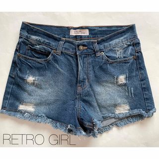 レトロガール(RETRO GIRL)のデニムショートパンツ レトロガール ダメージデニム ダメージ加工(デニム/ジーンズ)