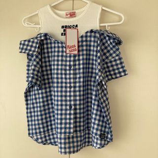 新品未使用　キッズ　150㎝　Riccaricca　トップス　半袖　ブルー　青(Tシャツ/カットソー)