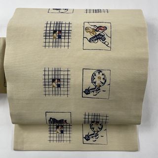 名古屋帯 美品 秀品 正絹 【中古】(帯)