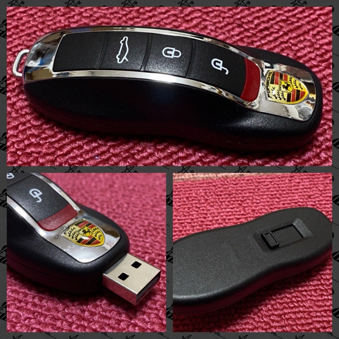 USB 128GB 新品未使用PORSCHE ポルシェスマートキーデザインUSB 自動車/バイクの自動車(車内アクセサリ)の商品写真