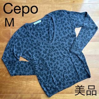 セポ(CEPO)のレディース　美品　Cepo セポ　長袖　トップス　カットソー　レオパード　M(カットソー(長袖/七分))