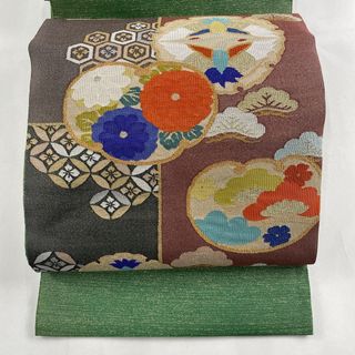 袋帯 美品 秀品 お太鼓柄 正絹 【中古】(帯)