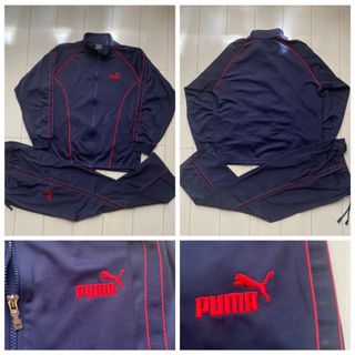 プーマ(PUMA)の90s 日本製 puma ジャージ 上下 set up セットアップ navy(ジャージ)