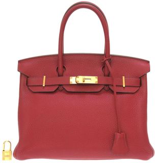 エルメス(Hermes)の新品同様 エルメス バーキン30 トリヨンクレマンス ルージュグレナ ゴールド金具 X刻印(2016年製) ハンドバッグ バッグ 赤 0157 【中古】 HERMES(ハンドバッグ)