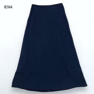 イエナ(IENA)の美品＊IENA ロング フレアスカート ネイビー 裏地あり 34(ロングスカート)