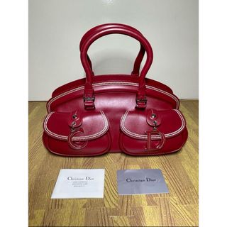 Christian Dior - 美品「Christian Dior ドクターズバッグ」　レッド 正規品カード付