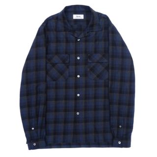 【美品】Riprap リップラップ セミオープンカラーシャツ　チェック(シャツ)