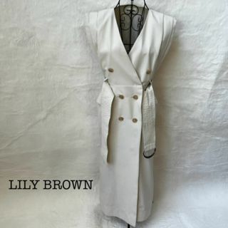 リリーブラウン(Lily Brown)のLilybrown リリーブラウン ベルトつきstitchワンピース(ひざ丈ワンピース)