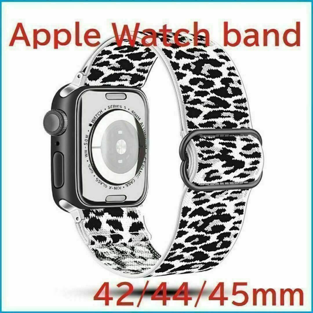 Apple Watch バンド エスニック 柄 42/44/45mm 雪豹 メンズの時計(ラバーベルト)の商品写真