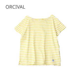 オーシバル(ORCIVAL)のORCIVAL ボートネック ドロップショルダー ボーダーTシャツ(Tシャツ(半袖/袖なし))