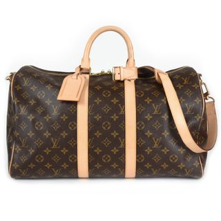 LOUIS VUITTON - ルイヴィトン LOUIS VUITTON キーポル バンドリエール 45 ボストンバッグ モノグラム キャンバス ヌメ革 M41418 MB2103【中古】