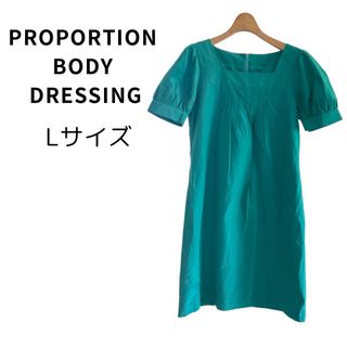 プロポーションボディドレッシング(PROPORTION BODY DRESSING)の【美品】プロポーションボディドレッシング  ワンピース 半袖 L(ひざ丈ワンピース)