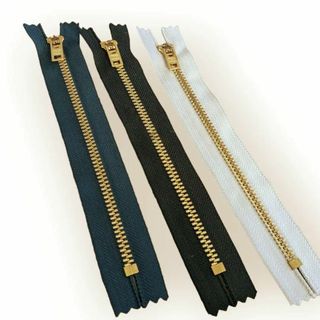 YKK ブロンズ ファスナー 18cm 3本セット アンティーク(各種パーツ)