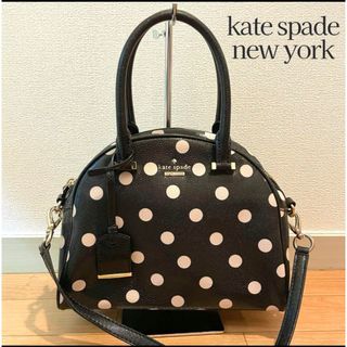 ケイトスペードニューヨーク(kate spade new york)のKate Spade ケイトスペード 水玉 ドット 2way バッグ ピンク 黒(ショルダーバッグ)