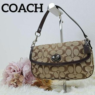 コーチ(COACH)のCOACH コーチ ワンハンドルバッグ シグネチャー チャーム付 レザー 馬車(ハンドバッグ)