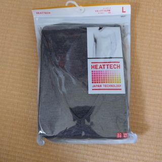 ユニクロ(UNIQLO)のヒートテック　VネックT　九分袖　ダークグレー(Tシャツ/カットソー(七分/長袖))