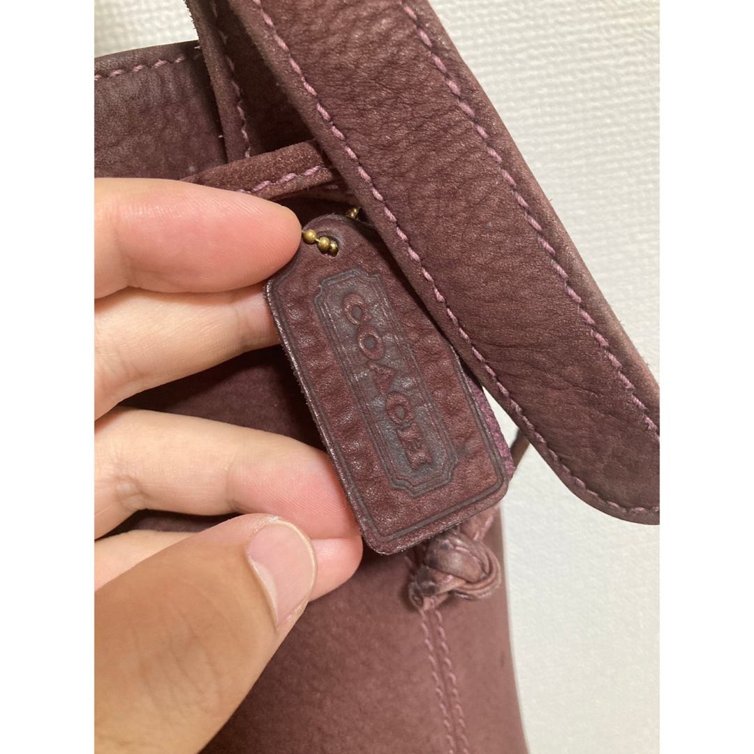 COACH(コーチ)のCOACHコーチ4931巾着バッグヌバックレザー 本革 ショルダーバッグ レディースのバッグ(ショルダーバッグ)の商品写真