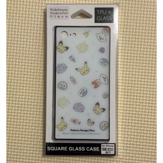 ポケモン(ポケモン)のポケピース iPhoneケース スクエアガラスケース SE 第3世代 第2世代(モバイルケース/カバー)