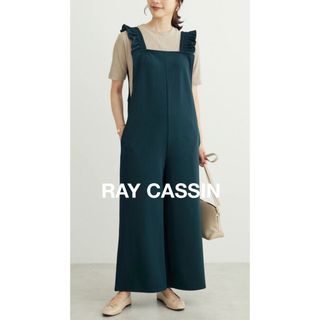 RayCassin - レイカズン【新品】ラッフルショルダーサロペット　グリーン　RAY CASSIN