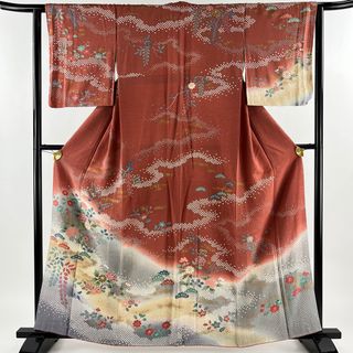 訪問着 身丈161cm 裄丈63cm 正絹 秀品 【中古】(着物)