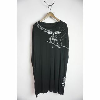 マルタンマルジェラ(Maison Martin Margiela)の美品希少17SS メゾン マルジェラ Ｔシャツ ワンピース 黒1226N▲(ロングワンピース/マキシワンピース)