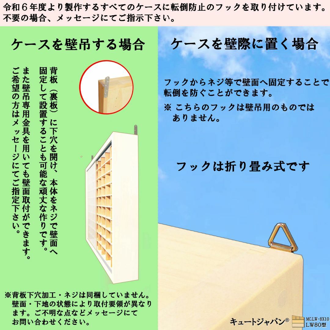 トミカケース １６０台収納 ８０マス アクリル障子付 ホワイト色塗装 日本製 エンタメ/ホビーのおもちゃ/ぬいぐるみ(ミニカー)の商品写真